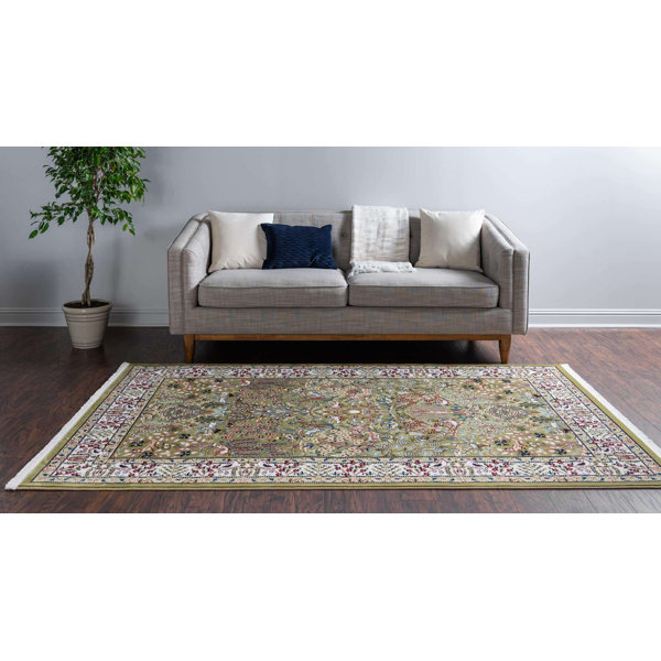 Astoria Grand Jackson Oriental Green/Ivory Area Rug & Reviews Wayfair